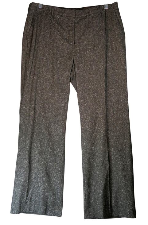 Talbots Pants - Talbots Dress Pants Womens 18 Gray Wool Blend Wide Leg Lined Windsor Career